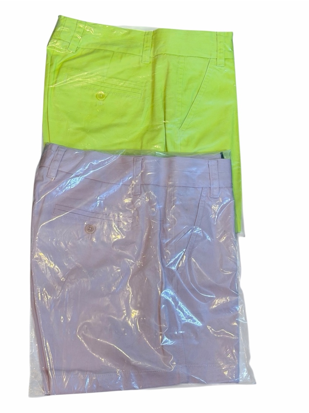 J.Crew Bright Yellow and light pink Chino shortswith